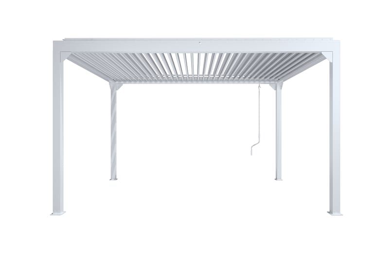 Pergola Åbningsbare lameller 3x3 m - Hvid - Grilltelt - Pergola