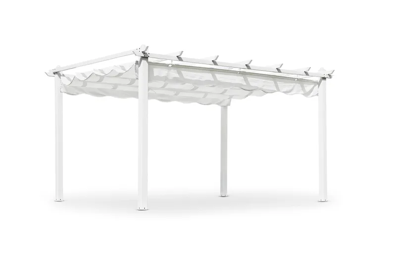 Pergola Hillerstorp Skanör 300 x 400 cm - Hvid - Havemøbler - Solafskærmning - Pergola