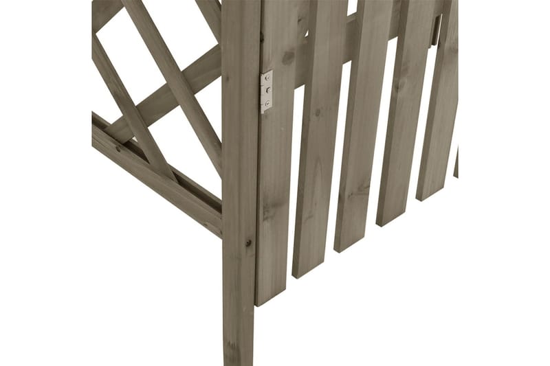 pergola med låge 116x40x204 cm massivt grantræ grå - Grå - Grilltelt - Pergola