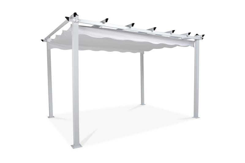 Pergola med sammenfoldeligt loft 395x295x245 - 2,95x3,95m - Havemøbler - Solafskærmning - Pergola