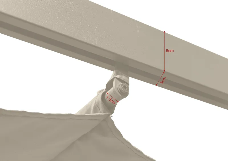 Porto Stor Pergola 4x3 m i aluminium med tag - Beige - Havemøbler - Solafskærmning - Pergola