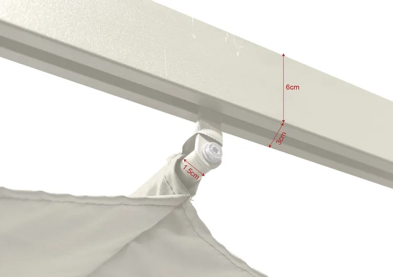 Porto Stor Pergola 4x3 m i aluminium med tag - Hvid - Havemøbler - Solafskærmning - Pergola