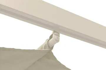 Porto Stor Pergola 4x3 m i aluminium med tag - Beige - Havemøbler - Solafskærmning - Pergola