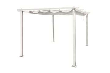 Porto Stor Pergola 4x3 m i aluminium med tag - Hvid - Havemøbler - Solafskærmning - Pergola