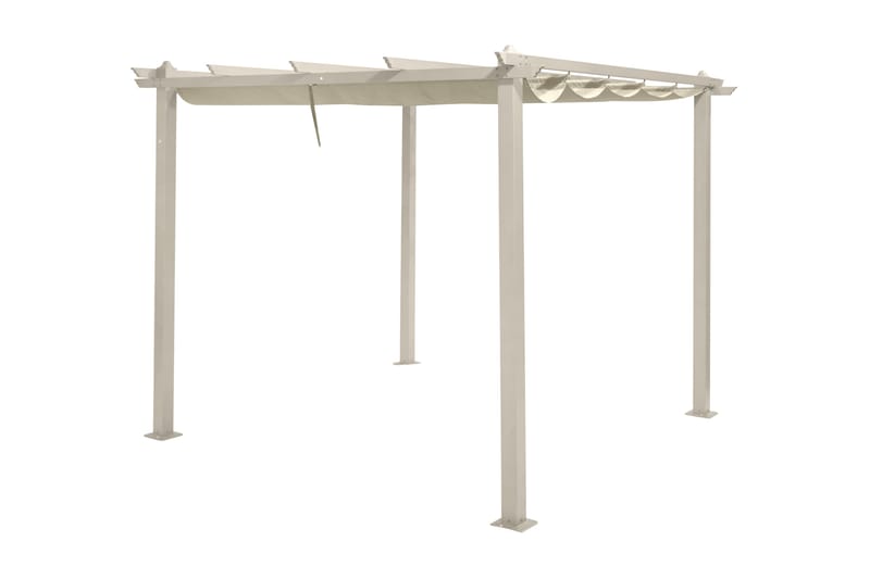 Porto Stor Pergola 4x3 m i aluminium med tag, Beige