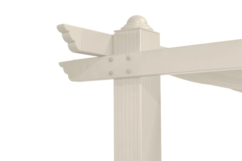 Porto Stor Pergola 4x3 m i aluminium med tag - Beige - Havemøbler - Solafskærmning - Pergola