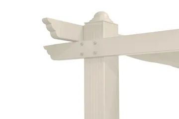Porto Stor Pergola 4x3 m i aluminium med tag - Beige - Havemøbler - Solafskærmning - Pergola