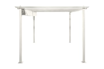 Porto Stor Pergola 4x3 m i aluminium med tag - Hvid - Havemøbler - Solafskærmning - Pergola