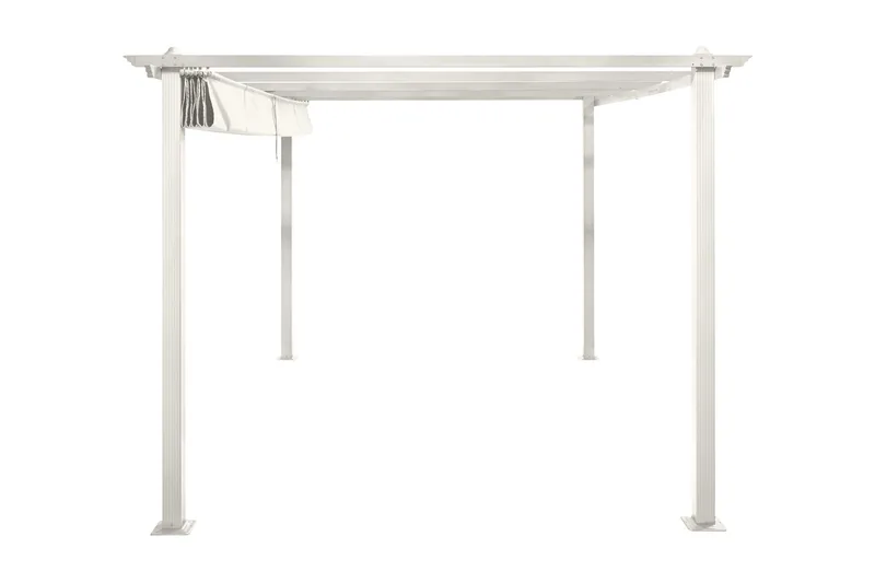 Porto Stor Pergola 4x3 m i aluminium med tag - Hvid - Havemøbler - Solafskærmning - Pergola