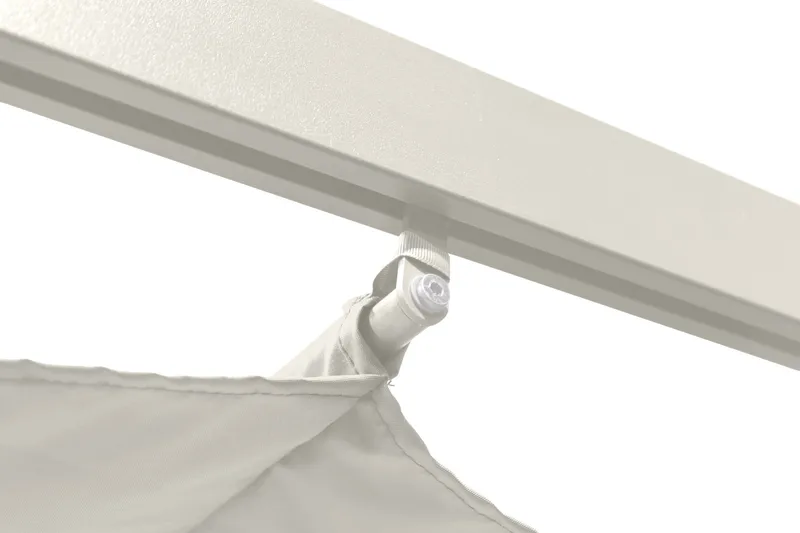 Porto Pergola 3x3 m i aluminium med tag til solafskærmning - Hvid - Havemøbler - Solafskærmning - Pergola