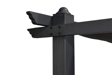 Porto Pergola 3x3 m i aluminium med tag til solafskærmning - Mørkegrå - Havemøbler - Solafskærmning - Pergola
