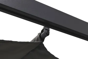 Porto Pergola 3x3 m i aluminium med tag til solafskærmning - Mørkegrå - Havemøbler - Solafskærmning - Pergola