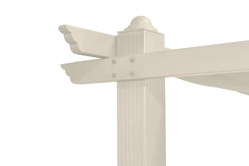 Porto Pergola 3x3 m i aluminium med tag til solafskærmning - Beige - Havemøbler - Solafskærmning - Pergola