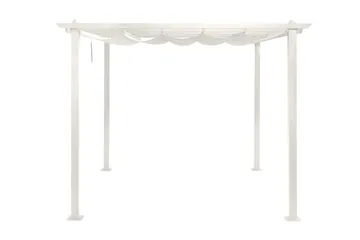 Porto Pergola 3x3 m i aluminium med tag til solafskærmning - Hvid - Havemøbler - Solafskærmning - Pergola