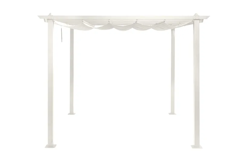 Porto Pergola 3x3 m i aluminium med tag til solafskærmning - Hvid - Havemøbler - Solafskærmning - Pergola