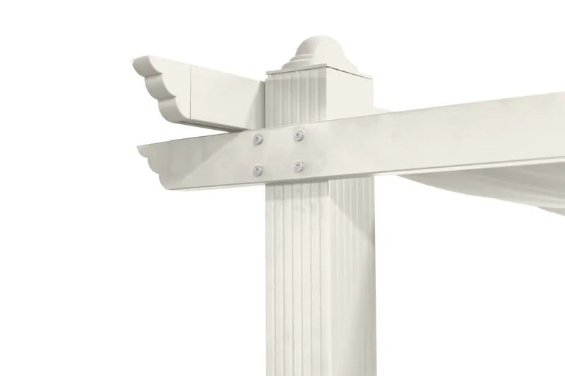 Porto Pergola 3x3 m i aluminium med tag til solafskærmning - Hvid - Havemøbler - Solafskærmning - Pergola