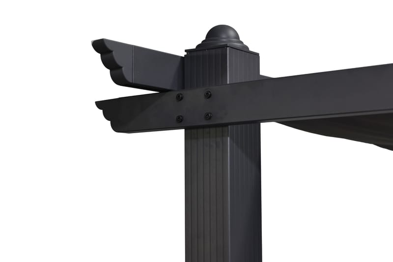 Porto Pergola 4x3 m - Mørkegrå - Havemøbler - Solafskærmning - Pergola