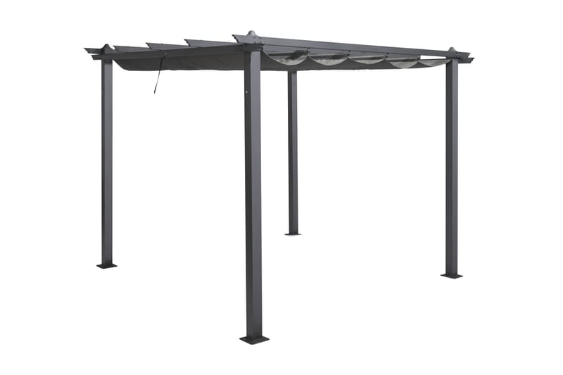 Porto Pergola 3x3 m - Mørkegrå - Havemøbler - Solafskærmning - Pergola
