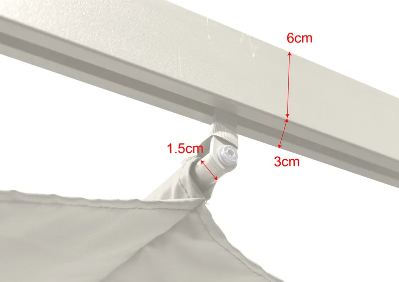 Porto Pergola 3x3 m i aluminium med tag til solafskærmning - Hvid - Havemøbler - Solafskærmning - Pergola