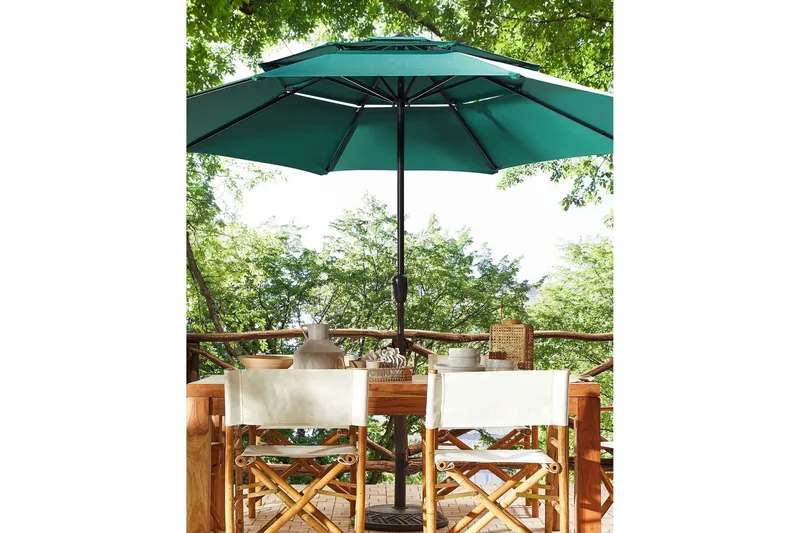 Roblin Parasol 285x285 cm - Grøn/Sort - Havemøbler - Solafskærmning - Parasoller - Balkonparasol