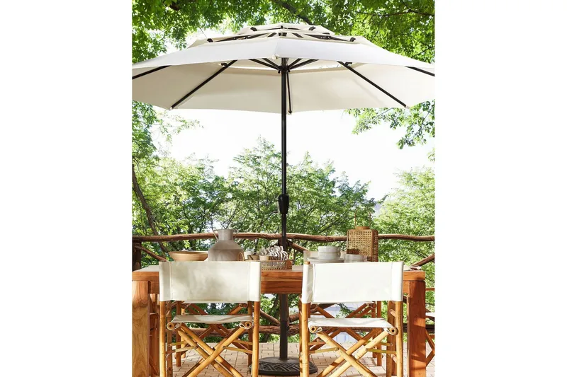Roblin Parasol 285x285 cm - Beige/Sort - Havemøbler - Solafskærmning - Parasoller - Balkonparasol