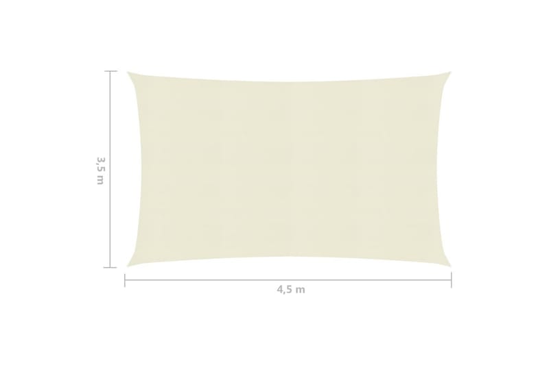 Solsejl 160 g/m² 3,5x4,5 m hdpe cremefarvet - Creme - Havemøbler - Solafskærmning - Solsejl