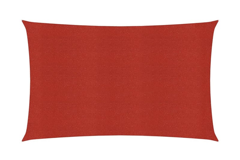 solsejl 160 g/m² 3x6 m HDPE rød - Rød - Havemøbler - Solafskærmning - Solsejl