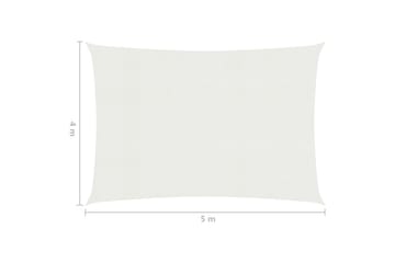 Solsejl 160 g/m² 4x5 m hdpe hvid - Hvid - Havemøbler - Solafskærmning - Solsejl