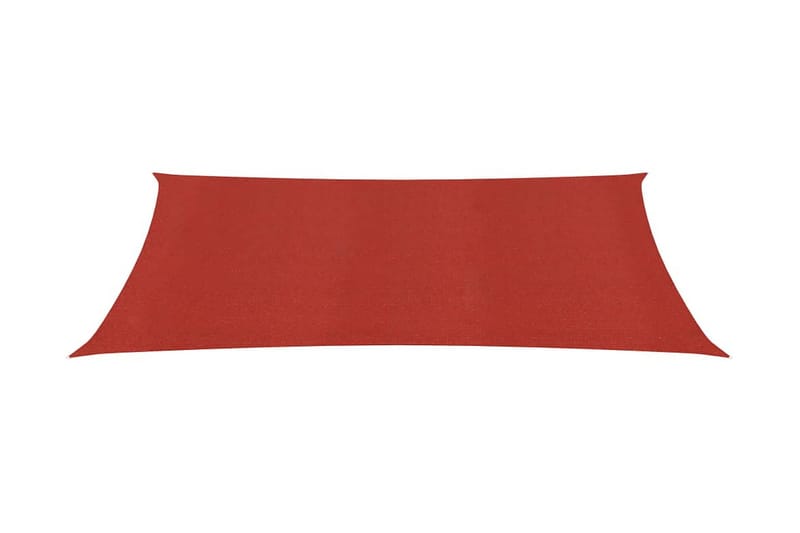 solsejl 160 g/m² 4x7 m HDPE rød - Rød - Havemøbler - Solafskærmning - Solsejl
