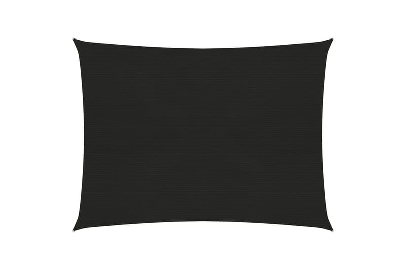 solsejl 160 g/m² 5x6 m HDPE sort - Sort - Havemøbler - Solafskærmning - Solsejl