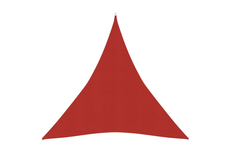 solsejl 160 g/m² 5x7x7 m HDPE rød - Rød - Havemøbler - Solafskærmning - Solsejl