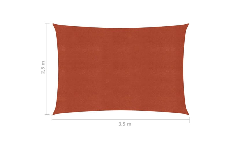 solsejl 2,5x3,5 m 160 g/m² HDPE terrakotta - Havemøbler - Solafskærmning - Solsejl