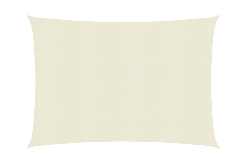 Solsejl 2,5x3 m 160 g/m² hdpe cremefarvet - Creme - Havemøbler - Solafskærmning - Solsejl