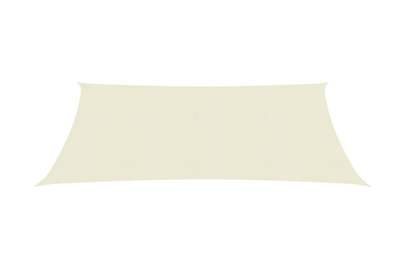 Solsejl 2,5x3 m 160 g/m² hdpe cremefarvet - Creme - Havemøbler - Solafskærmning - Solsejl