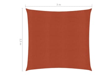 solsejl 2,5x3 m160 g/m² HDPE terrakotta - Havemøbler - Solafskærmning - Solsejl