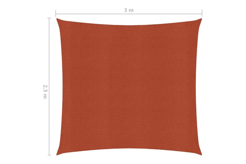 solsejl 2,5x3 m160 g/m² HDPE terrakotta - Havemøbler - Solafskærmning - Solsejl