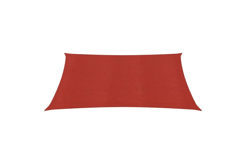 solsejl 2x2,5 m 160 g/m² HDPE rød - Rød - Havemøbler - Solafskærmning - Solsejl