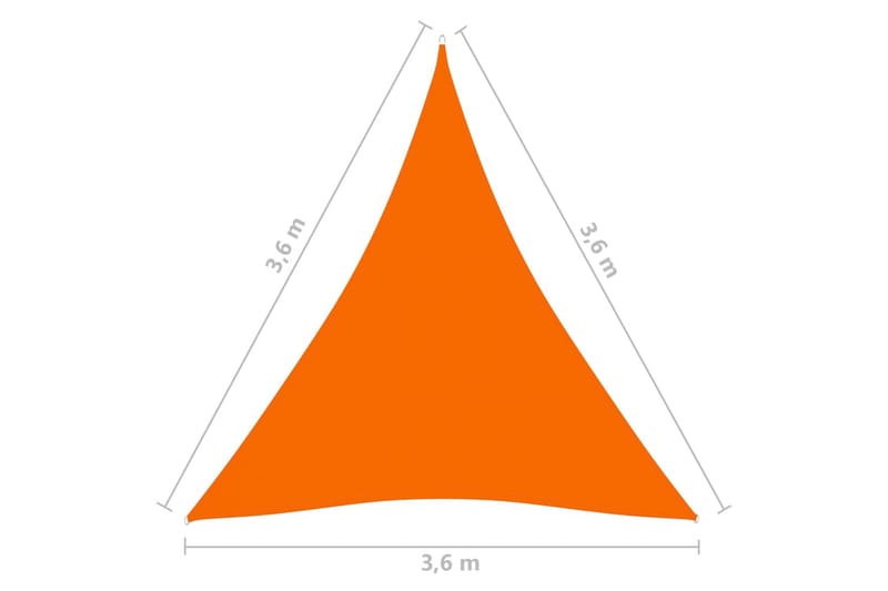 solsejl 3,6x3,6x3,6 m oxfordstof trekantet orange - Orange - Havemøbler - Solafskærmning - Solsejl