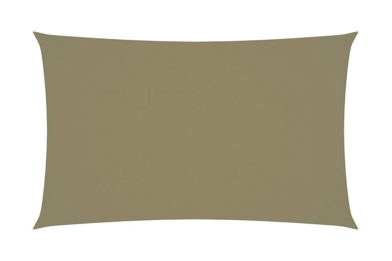 Solsejl 3x6 m Rektangulær Oxfordstof Beige - Beige - Havemøbler - Solafskærmning - Solsejl