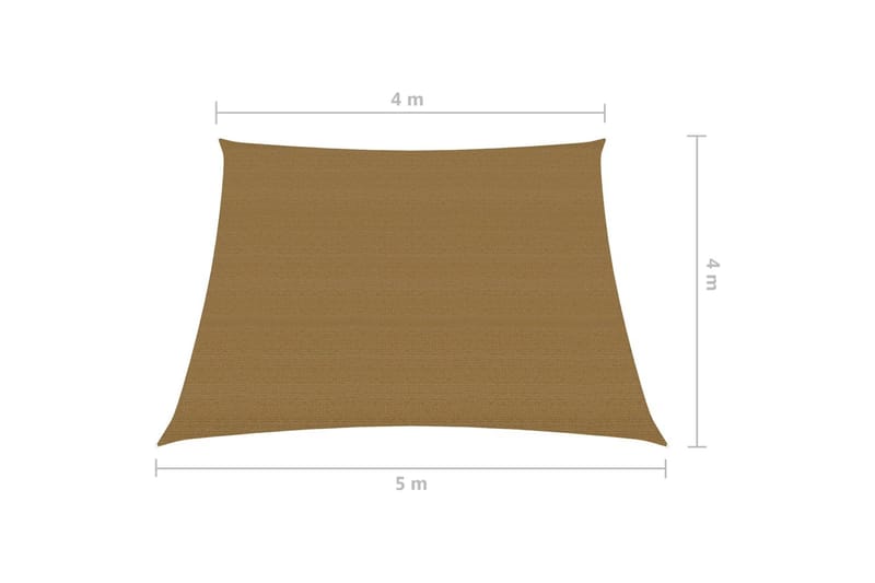 solsejl 4/5x4 m 160 g/m² HDPE gråbrun - Gråbrun - Havemøbler - Solafskærmning - Solsejl