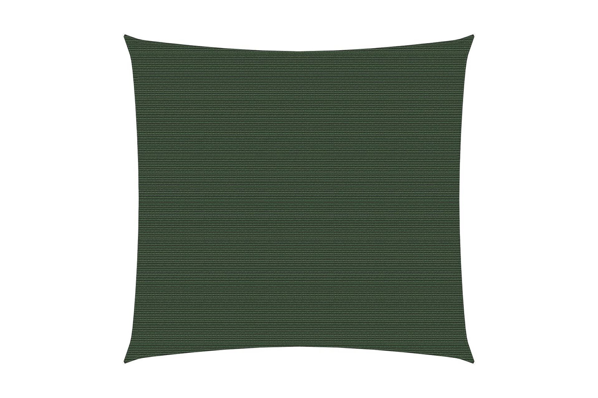 solsejl 4x4 m 160 g/m² HDPE mørkegrøn - Grøn - Havemøbler - Solafskærmning - Solsejl