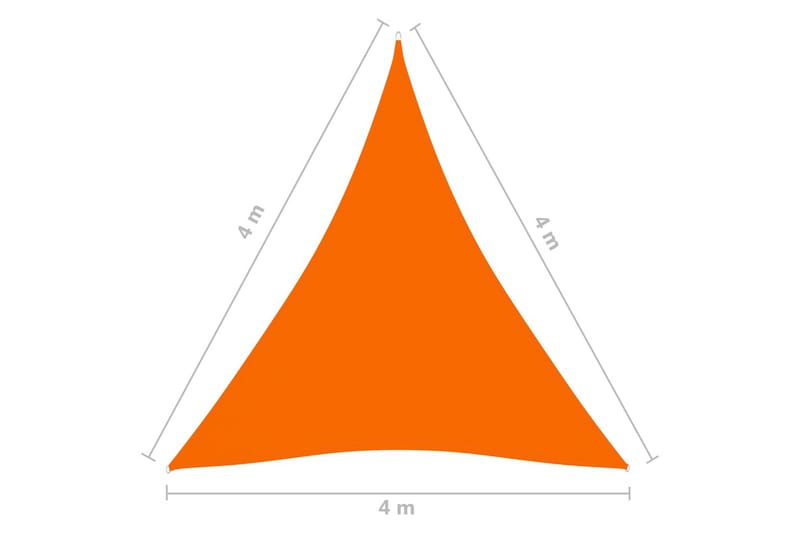 solsejl 4x4x4 m oxfordstof trekantet orange - Orange - Havemøbler - Solafskærmning - Solsejl