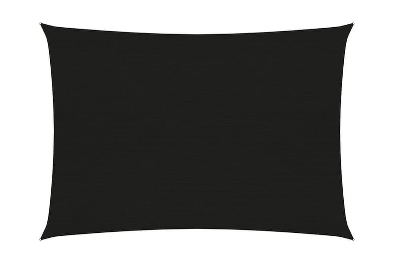 solsejl 4x5 m 160 g/m² HDPE sort - Sort - Havemøbler - Solafskærmning - Solsejl