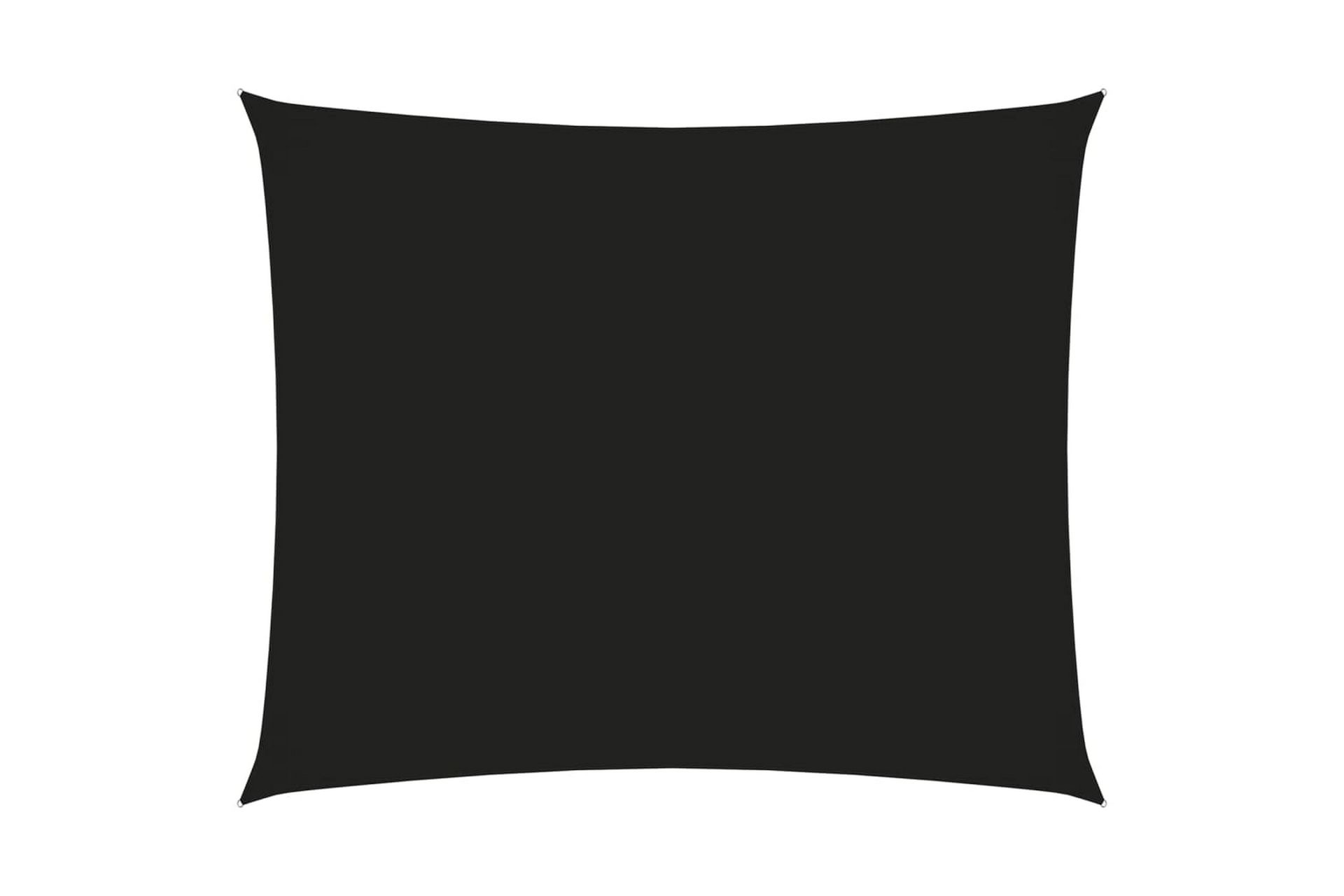 solsejl 4x5 m rektangulær oxfordstof sort - Sort - Havemøbler - Solafskærmning - Solsejl