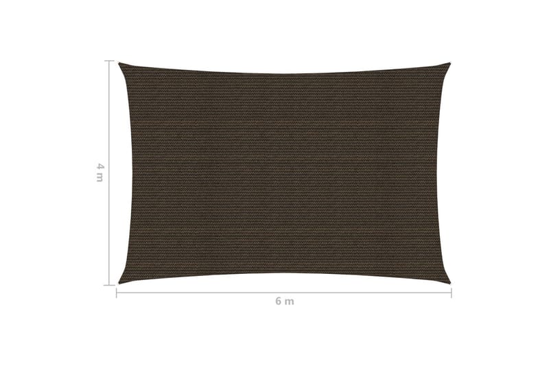 Solsejl 4x6 m 160 g/m² hdpe brun - Brun - Havemøbler - Solafskærmning - Solsejl