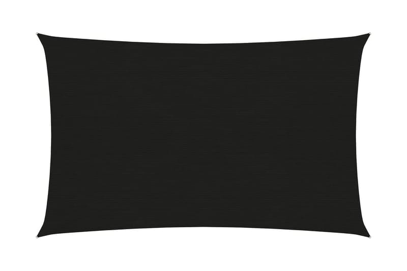 solsejl 4x6 m 160 g/m² HDPE sort - Sort - Havemøbler - Solafskærmning - Solsejl