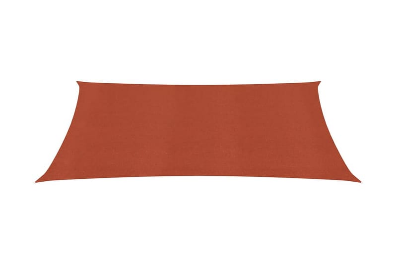 Solsejl 4x6 m 160 g/m² hdpe terrakottafarvet - Orange - Havemøbler - Solafskærmning - Solsejl