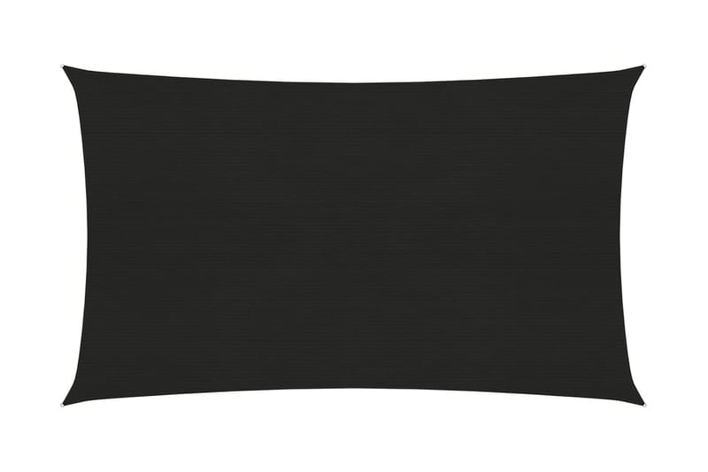 solsejl 5x8 m 160 g/m² HDPE sort - Sort - Havemøbler - Solafskærmning - Solsejl