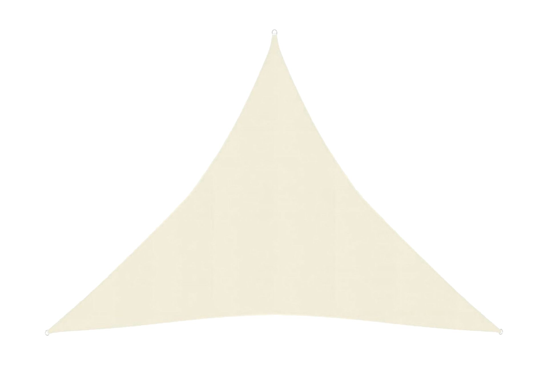 solsejl 6x6x6 m 160 g/m² HDPE cremefarvet - Creme - Havemøbler - Solafskærmning - Solsejl