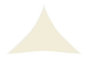 solsejl 6x6x6 m 160 g/m² HDPE cremefarvet - Creme - Havemøbler - Solafskærmning - Solsejl